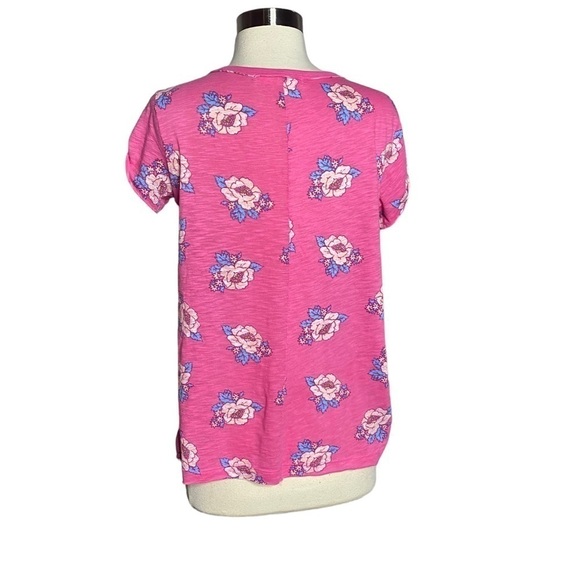 Free People We The Free Pink Floral Clare T-shirt - Picture 7 of 7